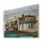Designart - Old Houses On The Island of Mykonos Greece - Nautical & Coastal Print on Natural Pine Wood